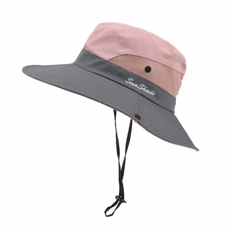YXQSED Sombrero de Plegable Sol para Mujer Gorro de ala Ancha de Malla Sombreros de Pesca al Aire Libre Protección UV