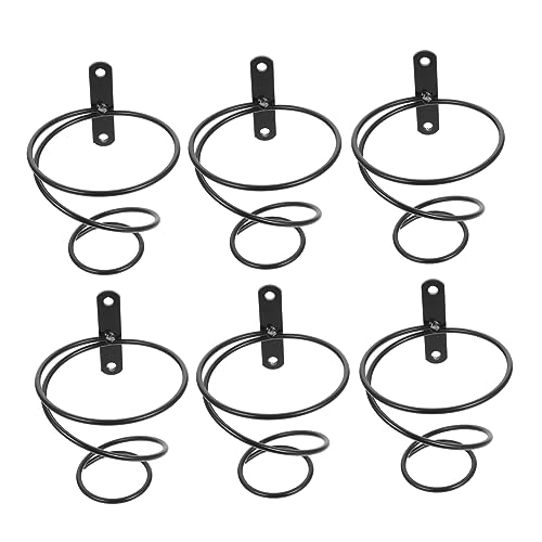 Alipis 6Pcs Wall Mounted Wine Rack Sturdy Metal Red Wine Bottle Holder for Home Display Space Saving Design for Wine Lovers and Bar Organization