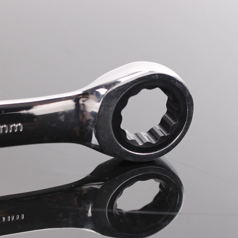 Zestaw kluczy z grzechotką, 12-częściowy, 6–32 mm, klucz oczkowy dla mechaników, wytrzymałe narzędzie do naprawy i konserwacji samochodów