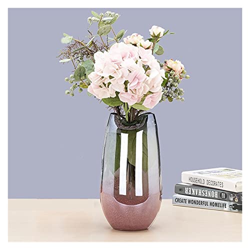 florero Florero De Vidrio Moderno Simple, Habitación Modelo De Lujo Ligero, Decoración Suave, Decoración De Sala De Estar, Arreglo Floral De Mesa, Artículos Florales De Vidrio Creativos jarrones para