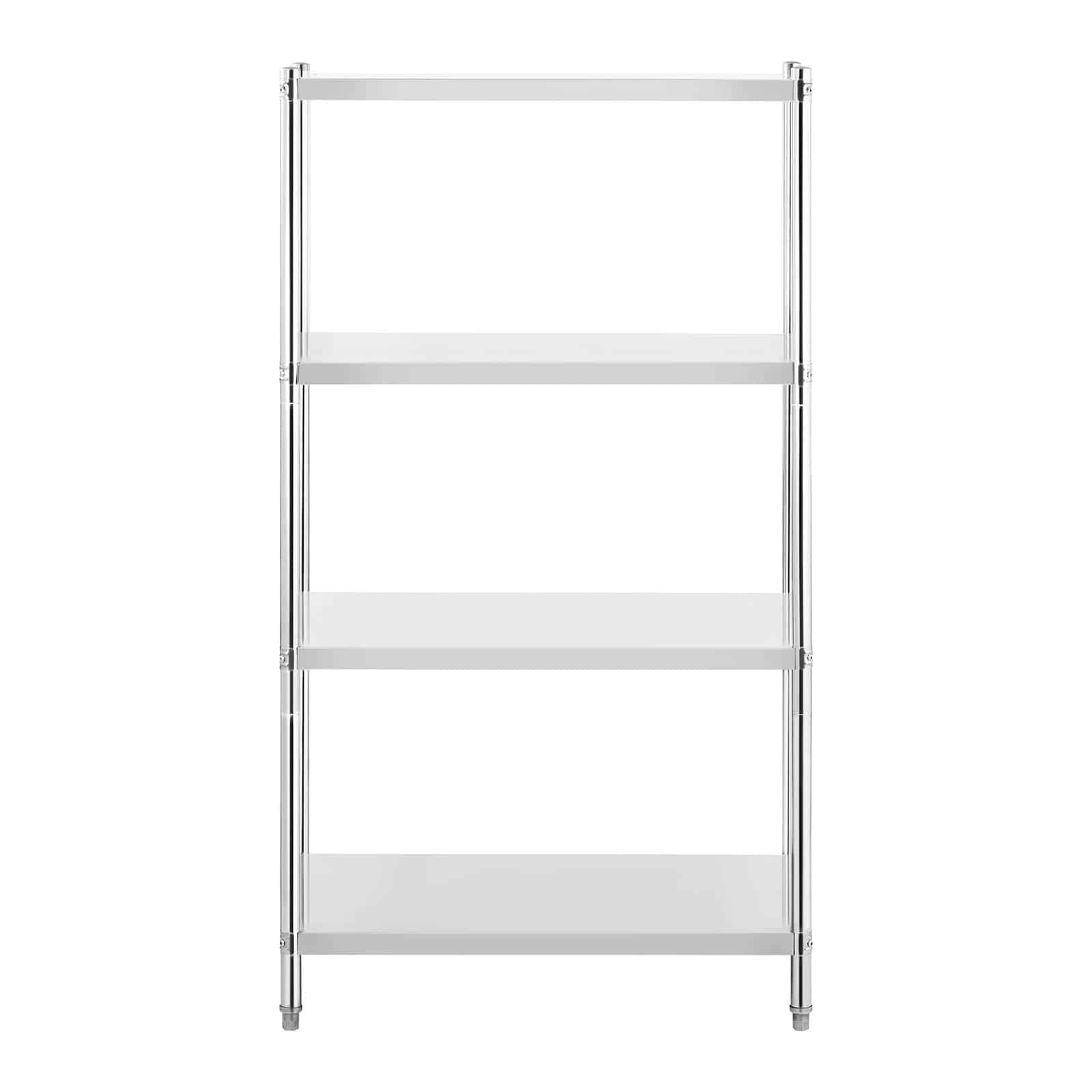 Royal Catering Estantería De Metal Estante Metálico RCER-10060 (Dimensiones: 100 x 60 x 180 cm, Hasta 200 kg, 4 estantes, Acero inoxidable)