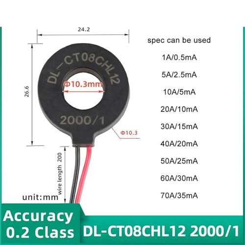 Transformateur de courant toroïdal de précision DL-CT08CHL12 pour suivi AC
