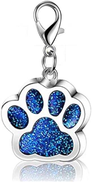 YJT Dog Cat Paw Print Charms Bear Puppy Kitten Footprint Pendants with Lobster Claw Clasp Zipper Pull Head for Key Chain Craft Jewelry Making