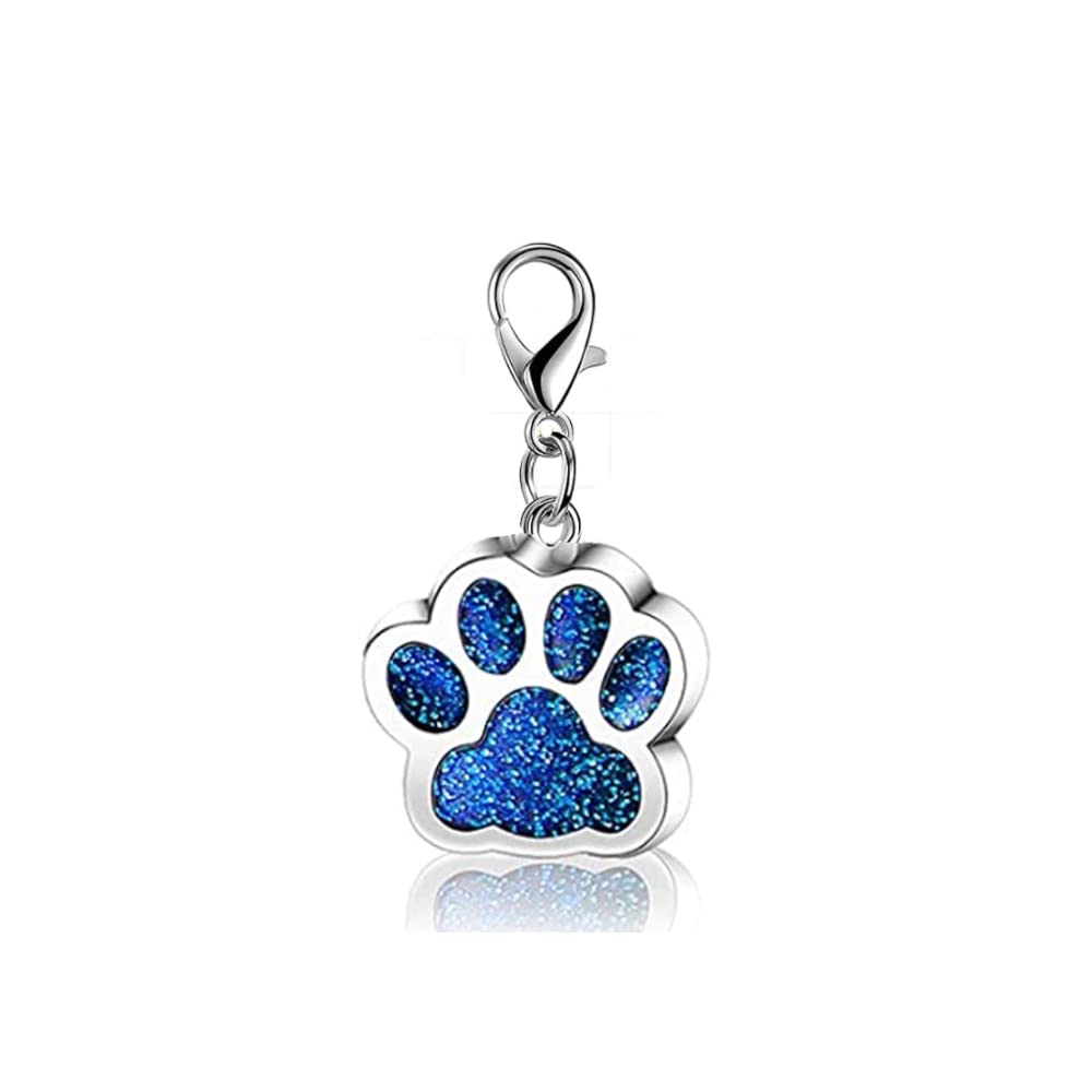Dog Cat Paw Print Charms Bear Puppy Kitten Footprint Pendants with Lobster Claw Clasp Zipper Pull Head for Key Chain Craft Jewelry Making