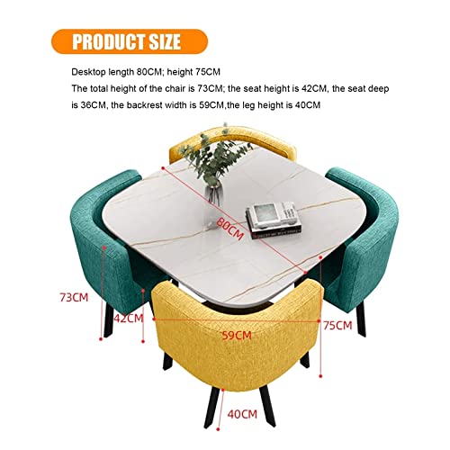 Office Reception Table,Coffee Table And Chair Set, Space-Saving Reception Table And Chair Combination,Sales Office Shops Meetings 80Cm Small Round Tables Office Conference Tables ( Color : Green ) #TOP6