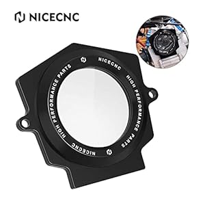 NICECNC Black Clear Cam Shaft Cover Compatibel met Yamaha Raptor YFM 700 700R 2006-2020 2021 2022 Replacement for 1S3-11185-00-00, 1S3-11185-10-00