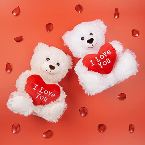 abeec Valentine’s Day Plush “I Love You” Bear – Romantic Gift for Her, Cute White Teddy for Girlfriend, Wife, or Partner - Image 5