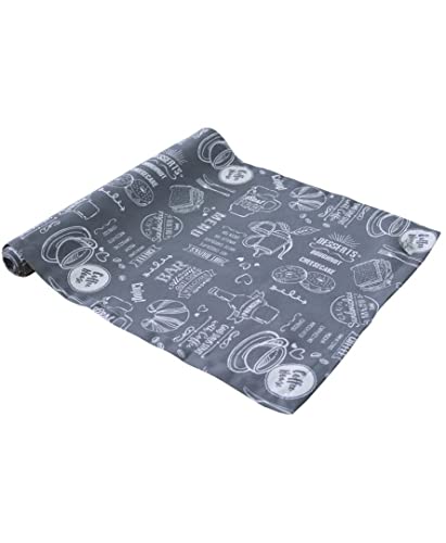 Grau Tischläufer (120x40 cm) Kollektion Breakfast / 60% Baumwolle, 40% Polyester Cover