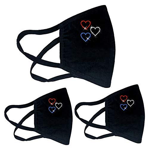 3pc Fashion Butterflies Print Washable Anti Dust Breathable cute Face Mask