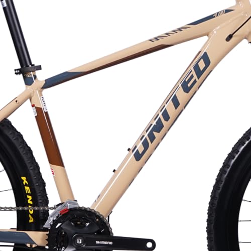 Image of United Miami 4.0 27.5T | Shimano Alivio 27 Speed Drivetrain | SR Suntour XCM Suspension| Shimano MT200 Hydraulic Brakes | Shimano Crank | Kenda Tyres (Creme Brown)