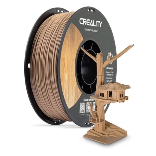 Creality Wood Filament PLA, 3D Printer Filament 1.75 mm, Smooth Silk Texture, Toughness, 1kg(2.2lbs)/Spool Printing Filament, for All FDM Printers (Wood)