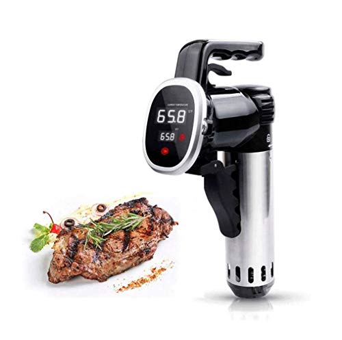 SMSOM sous Vide Cuisinière Cerveau d'immersion, Machine en Acier Inoxydable sous Video avec contrôle de température et écran Tactile précis, Machine à Cuisson à écran LCD, 850W Noir