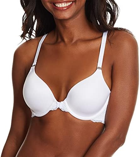 Maidenform womens One Fab Fit Full Coverage Lightly Padded Racerback Underwire T-shirt 07112 bras, White, 36B US