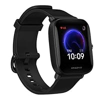 Amazfit Bip U Smart Watch, SpO2 & Stress Monitor, 3.63 cm(1.43″) HD Color Display, 60+ Sports Modes, Breathing Training, 50+ Watch Faces (Black)