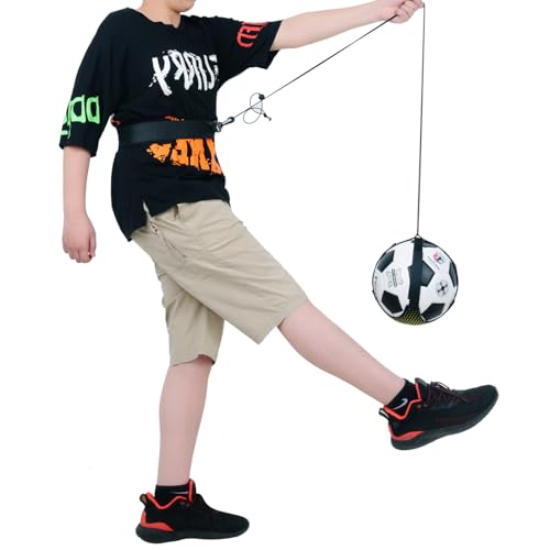 Fußball Geschenke für Jungs, Fussball Trainingszubehör mit Längenregelung, Training Aid Control Fähigkeiten Verstellbar, Fußball Geschenke Jungs, Fußball Zubehör für Haus/Sportplatz