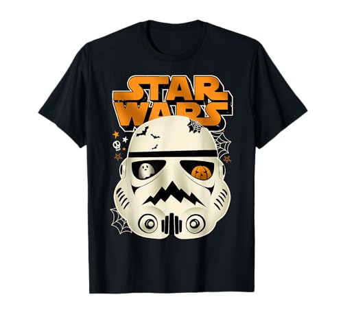 T-shirt Star Wars Trooper noir vêtement Spooky Helmet coton pour homme et femme