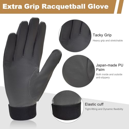 image for Intra-FIT Extra Grip Racquetball Glove, Quick-Dry Breathable Picklebal