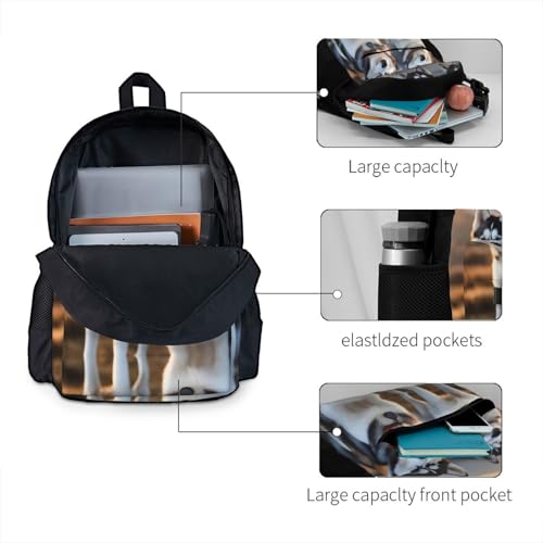 Husky Dog Large Capacity Travel Backpack - Polyester Backpack,Multi-Functional Storage Bag4