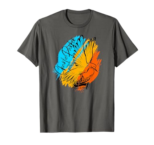 Photo de Charlie Parker Oiseau multicolore avec saxophone T-Shirt