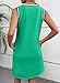 EVALESS Spring Dresses for Women 2026 Fashion Summer Casual V Neck Sleeveless Contrast Striped Tshirt Dress Sundress Beach Vacation Clothes,Green Large