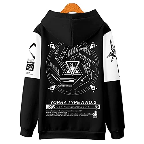 Lapmart Felpa con Cappuccio Unisex Yorha 2B Felpa