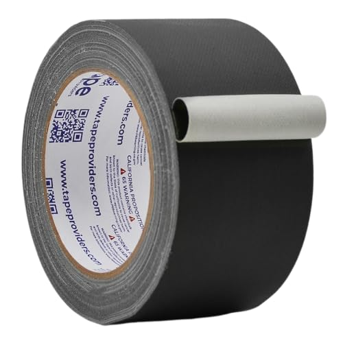 Image of WOD GTC12 Gaffer Tape, Black Low Gloss Finish Film, 2.5 inch x 60 ft. (Pack of 20) Residue Free, Non Reflective Cloth Fabric, Secure Cords, Water Resistant, Photography, Filming Backdrop