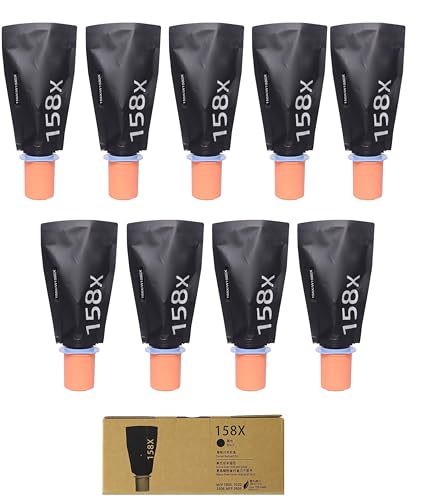 Image of CANOFF 158X Toner Cartridge for HHP 158X Toner Reload Kit, Large Volume 5000 Pages Yield for HHP LJ Tank 1005w, 1020w, MFP 2606sdw, 1020, 1005, 2605sdw,1604w,1602,2602 Series (Pack of 9Pcs.)