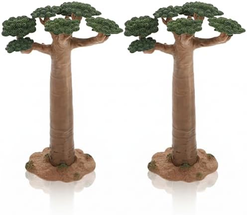 DOITOOL 2Pcs Model Tree Mini Baobab Tree Miniature Artificial Trees Train Scenery Architecture Trees Fake Plants for DIY Crafts Building Model Scenery Landscape Dollhouse image 2