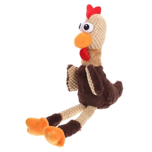 MERRYHAPY Giocattolo a Forma Di Pollo Per Cane Da Masticare, Interattivo e Resistente Ai Morsi, Peluche Sicuro Per L’addestramento e Gioco All’aperto Di Cuccioli e Cani Adulti