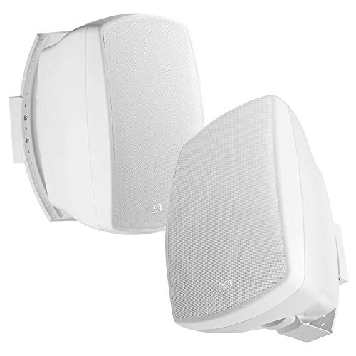 Osd 8" Outdoor Patio Speaker Pair 200W, Full Motion Bracket, Weatherproof Ip54 Rated, Aluminum Grilles, White Ap850 #TOP5