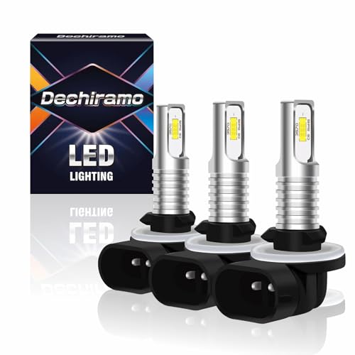 Dechiramo Compatible for Polaris Sportsman 450 550 570 700 800 850 High low beam,881 886 894 Fog Light Bulbs,Compatible for Polaris Sportsman ATV UTV Accessories Lamps,80W 6000K White light,3-Pack