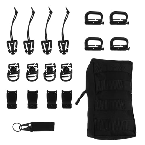 Kit táctico de 18 piezas ifundom para mochilas con hebillas y clips en D negros