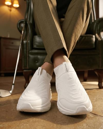 Image of Bacca Bucci EaseOn Walking Shoes for Men | Slip-On Sneakers with Stretch Knit Upper | Ortholite Comfort Insole | Lightweight EVA Sole | Daily Walking, Travel & Casual Wear