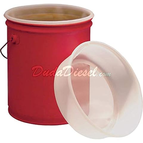 Duda Diesel Duda Energy fs5:25u 5 gal EZ Strainer Insert, 25 Micron for Bucket Pail Filtering, Water Paint, Biodiesel, Wvo Wmo Vegetable Oil, 12" Length, HDPE Cover