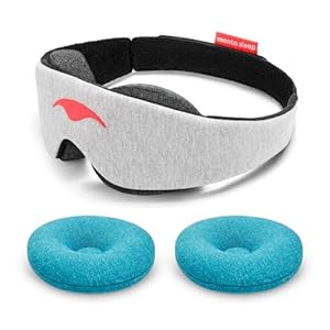 Manta Sleep Cooltherapy Bundle – Sleep Mask + Cool Eye Cups – 100% Total Blackout Mask Paired With Cooling Therapy Cups for Deep Rest, Migraines, Puffy Eyes & Sinus Relief