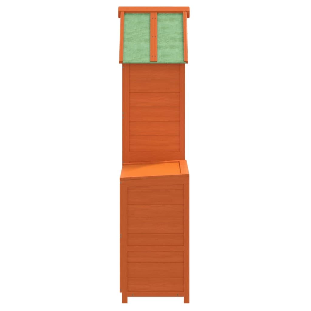 Lot de 2 abris de jardin en pin massif marron