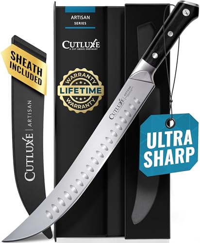 Cutluxe Butcher Knife – 10″ Cimeter Breaking...