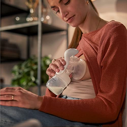 Philips AVENT Handmilchpumpe - einfaches Abpumpen, mit Natural-Motion Technologie, BPA-frei (Modell SCF430/01) Transparent 3