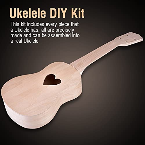 Ukulélé en bois, kit de bricolage Ukelele léger de 53,3 cm, sûr et portable, kit de bricolage Ukelele à 4 cordes, cadeau… - Les Beatles, Paul McCartney, John Lennon, RIngo Starr, George Harrison Ukulélé en bois, kit de bricolage Ukelele léger de 53,3 cm, sûr et portable, kit de bricolage Ukelele à 4 cordes, cadeau… – Image 7