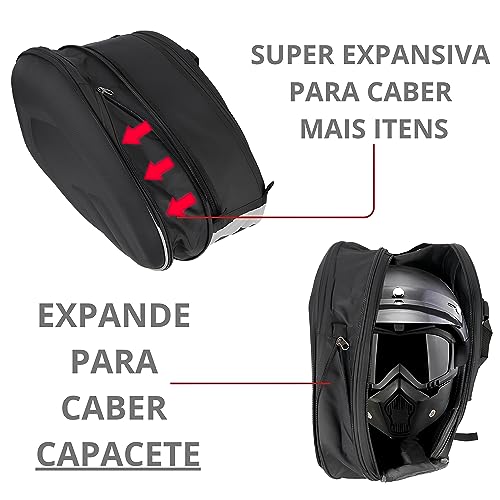 Alforge Moto Par Lateral 58l Premium + Encosto Bau Almofada