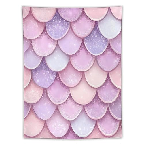 Tapiz de sirena con purpurina para decorar la pared de tu dormitorio