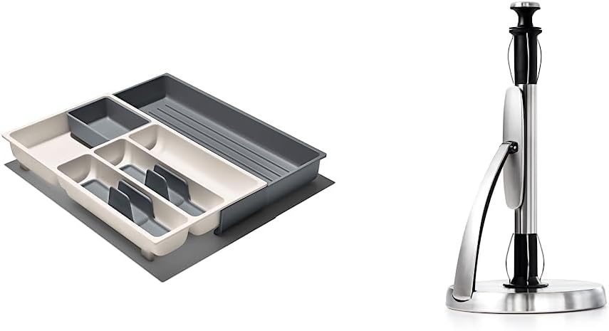OXO Good Grips Kitchen Utensil Organizer and Paper Towel Holder Bundle
