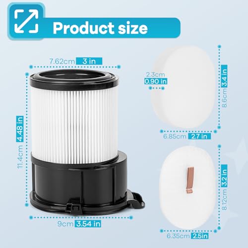 Image of IP3251 Vacuum Replacement Filters for Shark PowerDetect Cordless Upright Cleaner IP3251, IP3253, IP1251, 1 HEPA Filter and 2 Foam & Felt Filters