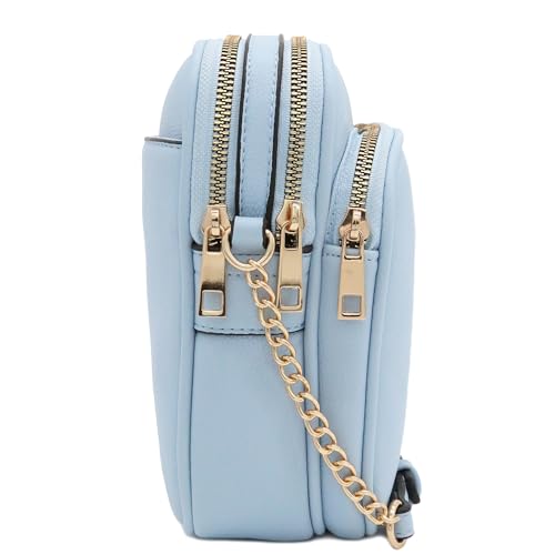 Image of FashionPuzzle Multi Pocket PU Leather Casual Medium Crossbody Bag with Adjustable Strap
