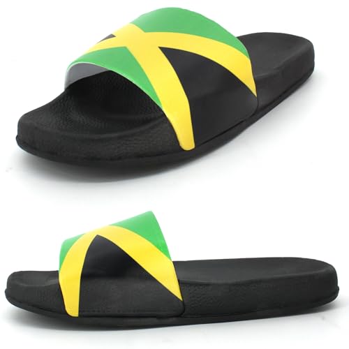 Jamaican Rasta Reggae RGY Caribbean Slippers Sandals for Women and Men Sandals Open Toe Soft Cushioned Non-Slip for Indoor & Outdoor2