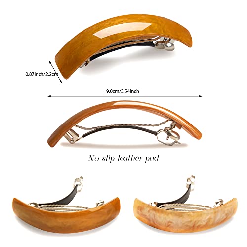 Dealeachday SB-00257 12Pcs Retro Acrylic Hair Barrettes Automatic Large Hair Clip Elegant French Design Barrettes thumb #1