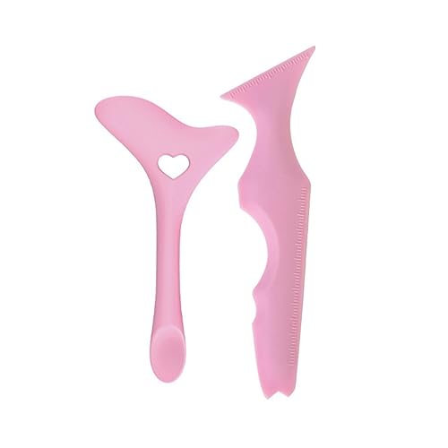 HXCQYGL 2 plantillas de delineador de ojos, protector de rímel, herramienta aplicadora de delineador de ojos de silicona, herramienta de maquillaje