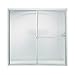 STERLING, a KOHLER Company 5906-59S Deluxe By-Pass Bath Door, Silver with Rain Texture Glass