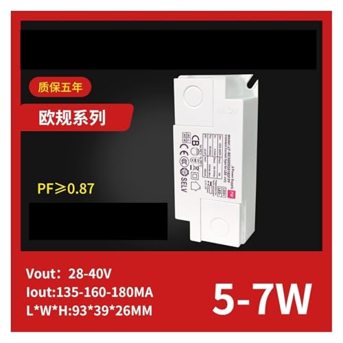 Fuente de alimentacion controlador LED 5-7W aislado para downlight 3