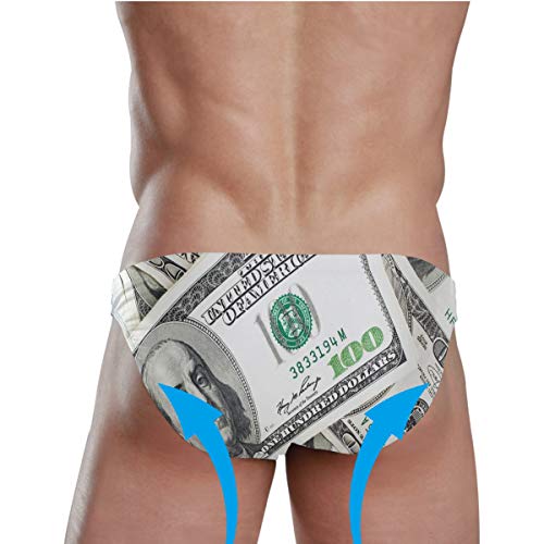 Men Swim Brief Bikini American Dollars Money Beach Bikini for Men Swim Underwear Large4